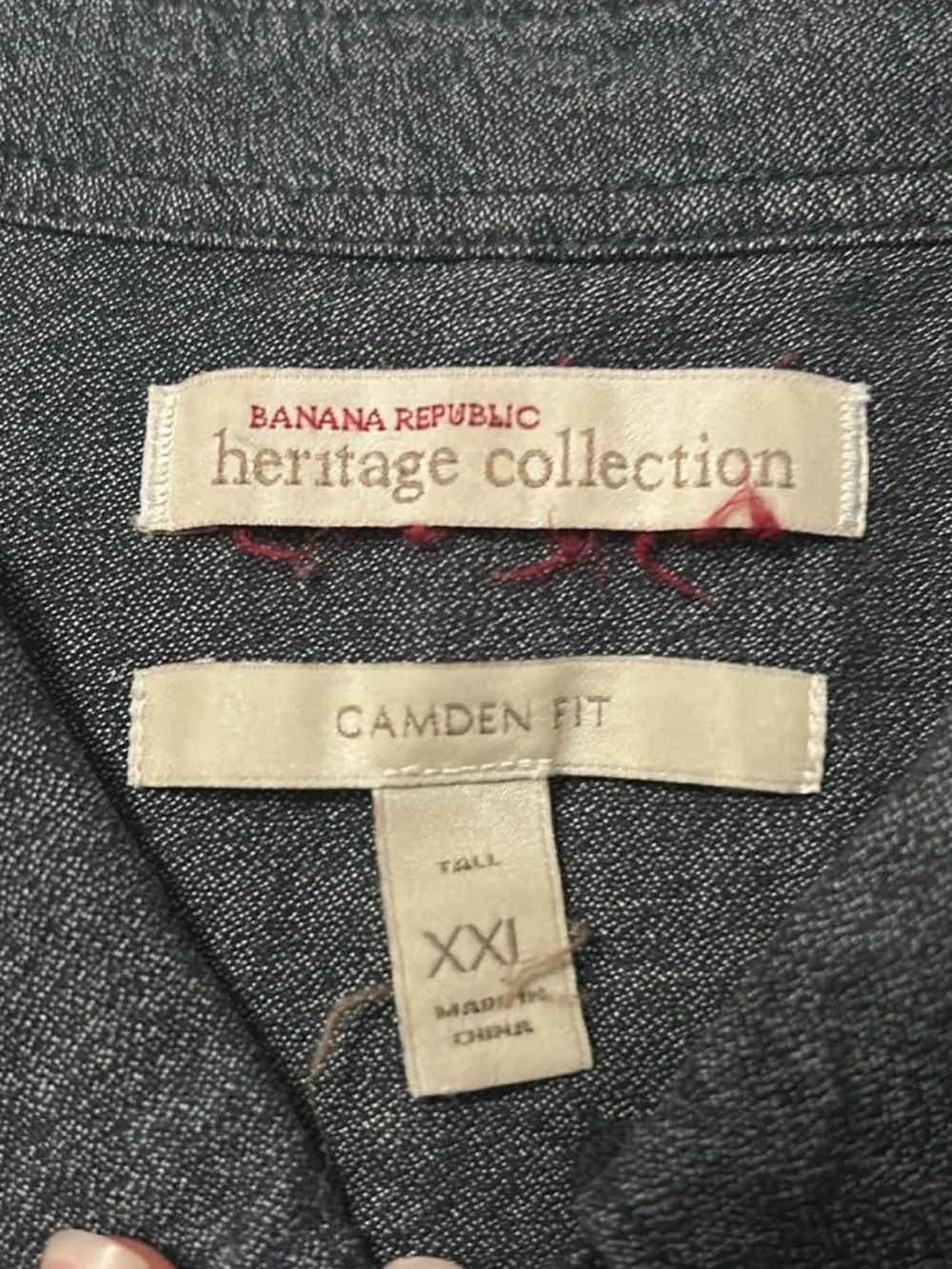 Banana Republic Heritage Collection Men's Charcoal Button-Down Shirt